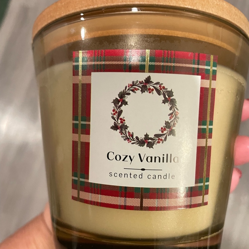 New candle. Vanilla scent. Great gift for any occasion.